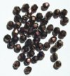 50 6mm Faceted Metallic Bronze Firepolish Beads